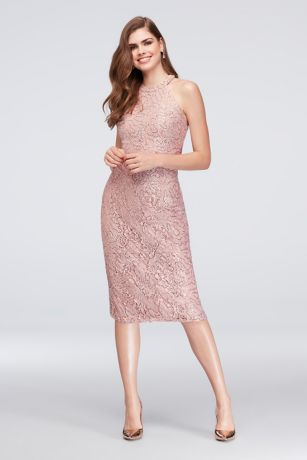 Pink Lace Cocktail Dress