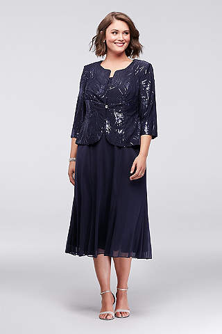 Alex Evenings Tea Length Dress