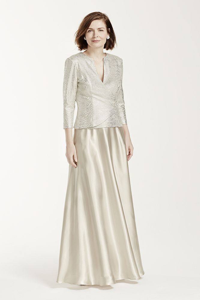 david's bridal two piece wedding dress