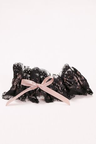 DB Exclusive Pearl Lace Bridal Garter Set Davids Bridal