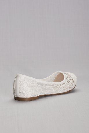 david's bridal crochet ballet flats