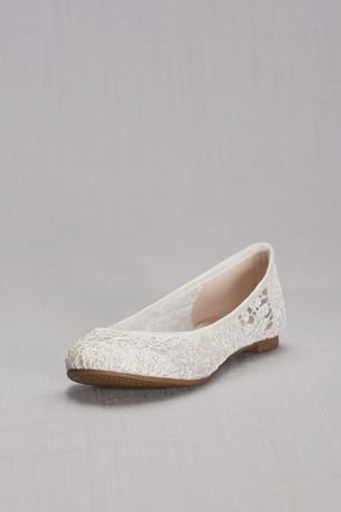 david's bridal crochet ballet flats