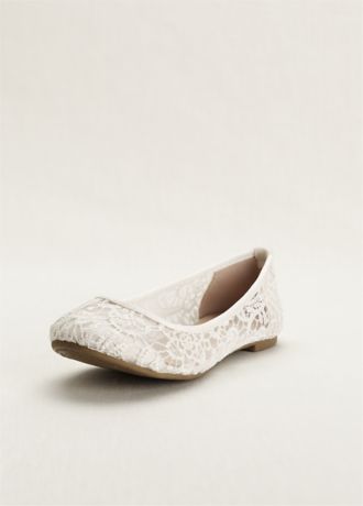 david's bridal crochet ballet flats