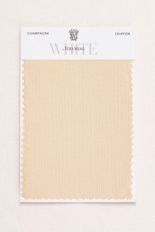 VW Champagne Crinkle Chiffon Fabric Swatch - Davids Bridal