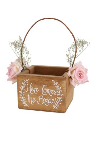 bride flower comes basket rustic davidsbridal