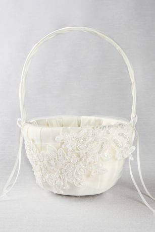 Image result for silk white petal basket