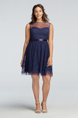 david's bridal illusion neckline