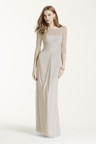 david's bridal illusion sleeve