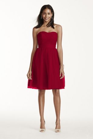 david's bridal strapless bridesmaid