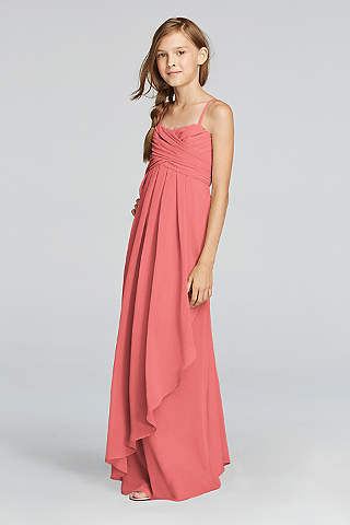coral junior bridesmaid dresses