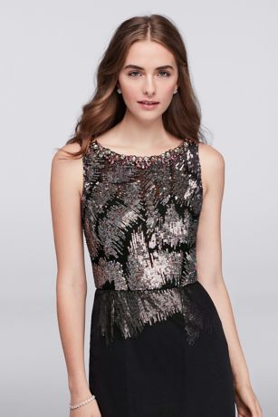 sequin bodice gown