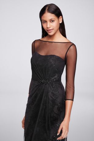 long crepe dress