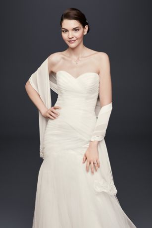 davids bridal chiffon wrap