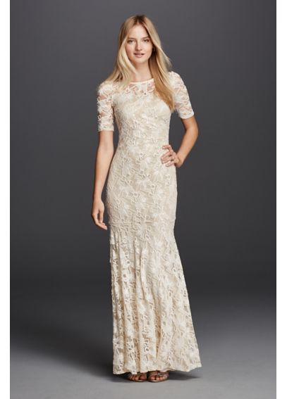 david's bridal illusion sleeve
