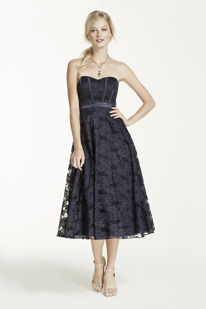 david's bridal tea length dress
