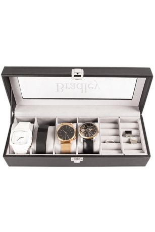 Luna Travel Jewelry Case in Metallic Faux Leather Davids Bridal