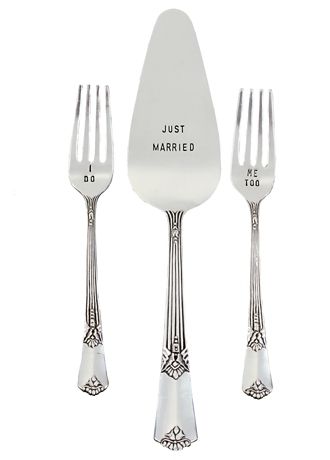 Personalized Vintage Cake Serving Set Davids Bridal