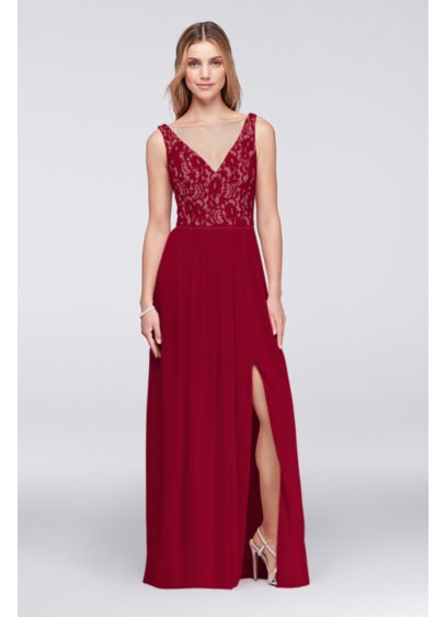 david's bridal plunging neckline