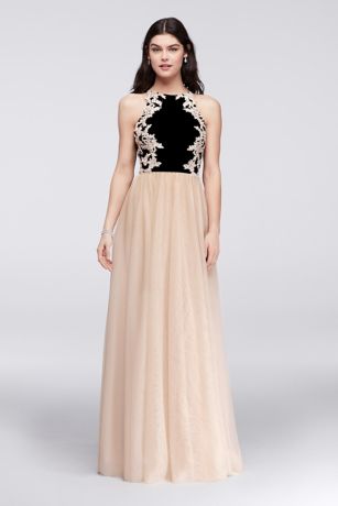 mesh ball gown