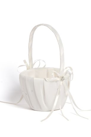 DB Exclusive Monogram Flower Girl Basket Davids Bridal
