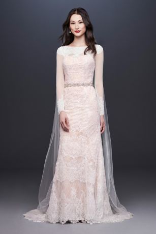 Cream colored lace sheath wedding dresses with sleeves beach usa