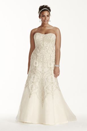 david's bridal oleg cassini mermaid