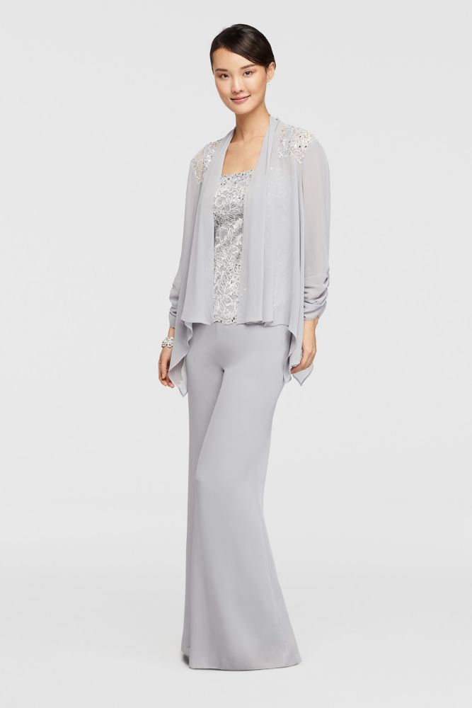 3 piece evening pant suit
