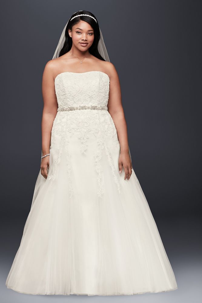 david's bridal tulle wedding dress