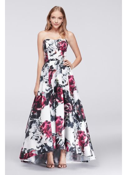 betsy and adam high low ball gown