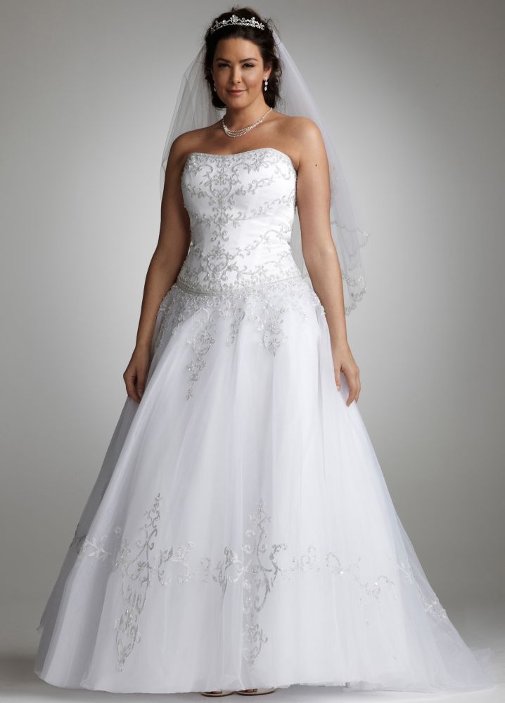 david's bridal tulle wedding dress