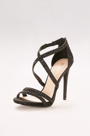 thamar crystal strappy block heel