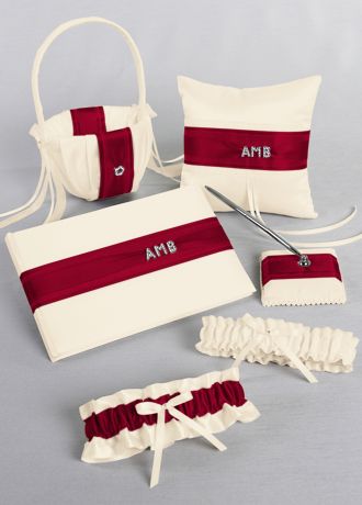 XO Burlap Flower Girl Basket David's Bridal