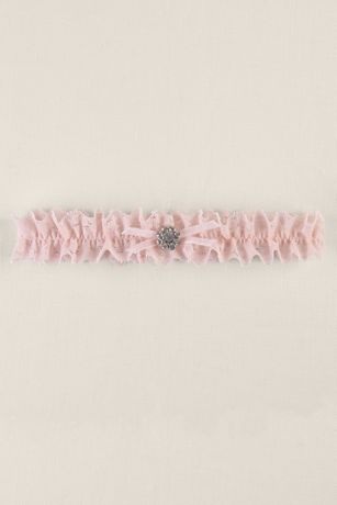 Adjustable Garter Set with Rhinestone Trim David's Bridal