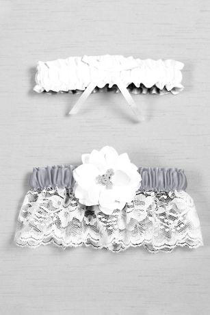 DB Exclusive Beaded Lace Garter Set David's Bridal
