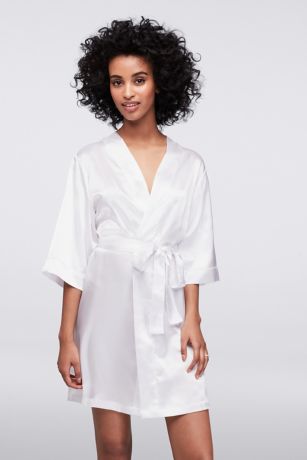 cream satin robe
