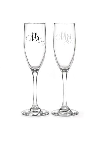 Personalized Lenox Adorn Signature Toasting Flutes David's Bridal