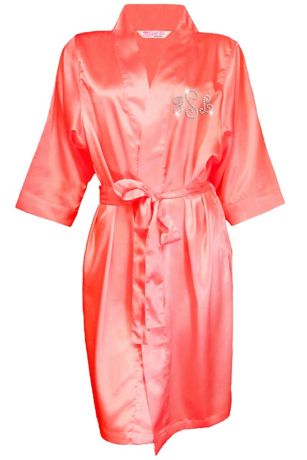 Personalized Embroidered Mrs. Satin Robe David's Bridal