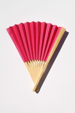 Personalized Colored Paper Fans Davids Bridal