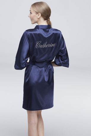 personalised satin gown