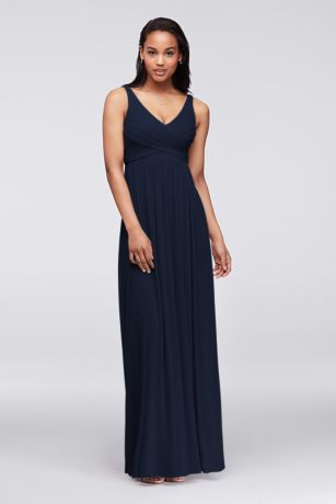 david's bridal long illusion mesh