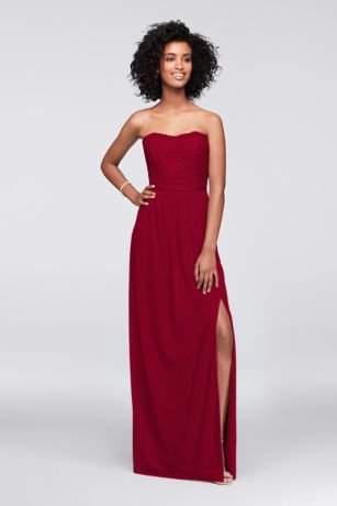 strapless long dress