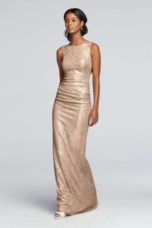 david's bridal gold bridesmaid dresses