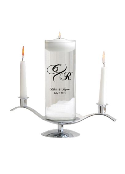 Personalized Modern Floating Unity Candle Set Davids Bridal 2811