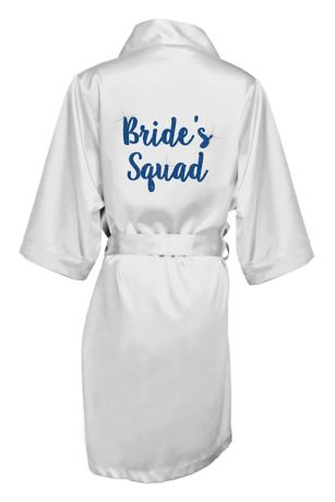 DB Exclusive Personalized White Plush Robe David's Bridal