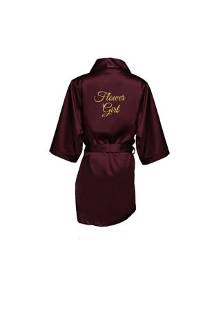 Personalized Glitter Print Name Satin Robe David's Bridal