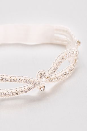 Cora Applique Garter With Gold Thread and Beads David's Bridal