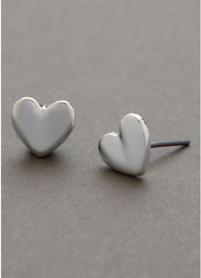 Heart Stud Earrings - Davids Bridal