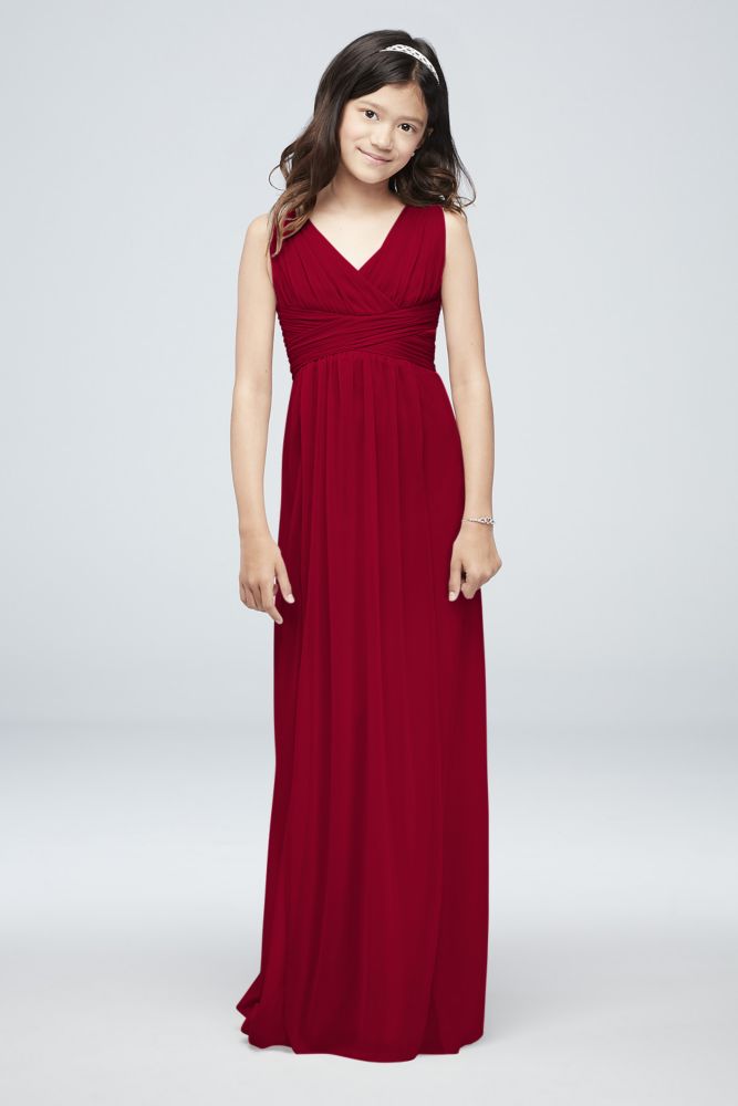 Long Sleeveless Mesh Dress with Ruched Waist Style JB5728 | eBay