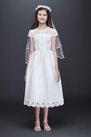 Spaghetti-Strap Tulle Flower Girl Dress | David's Bridal