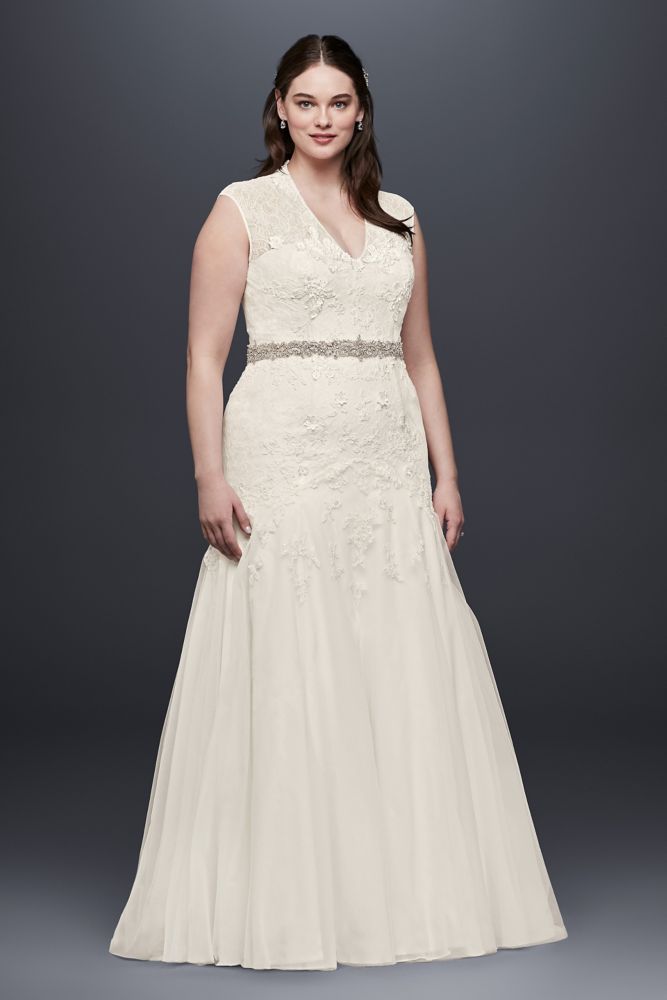 Melissa Sweet Melissa Sweet Trumpet Lace Plus Size Wedding
